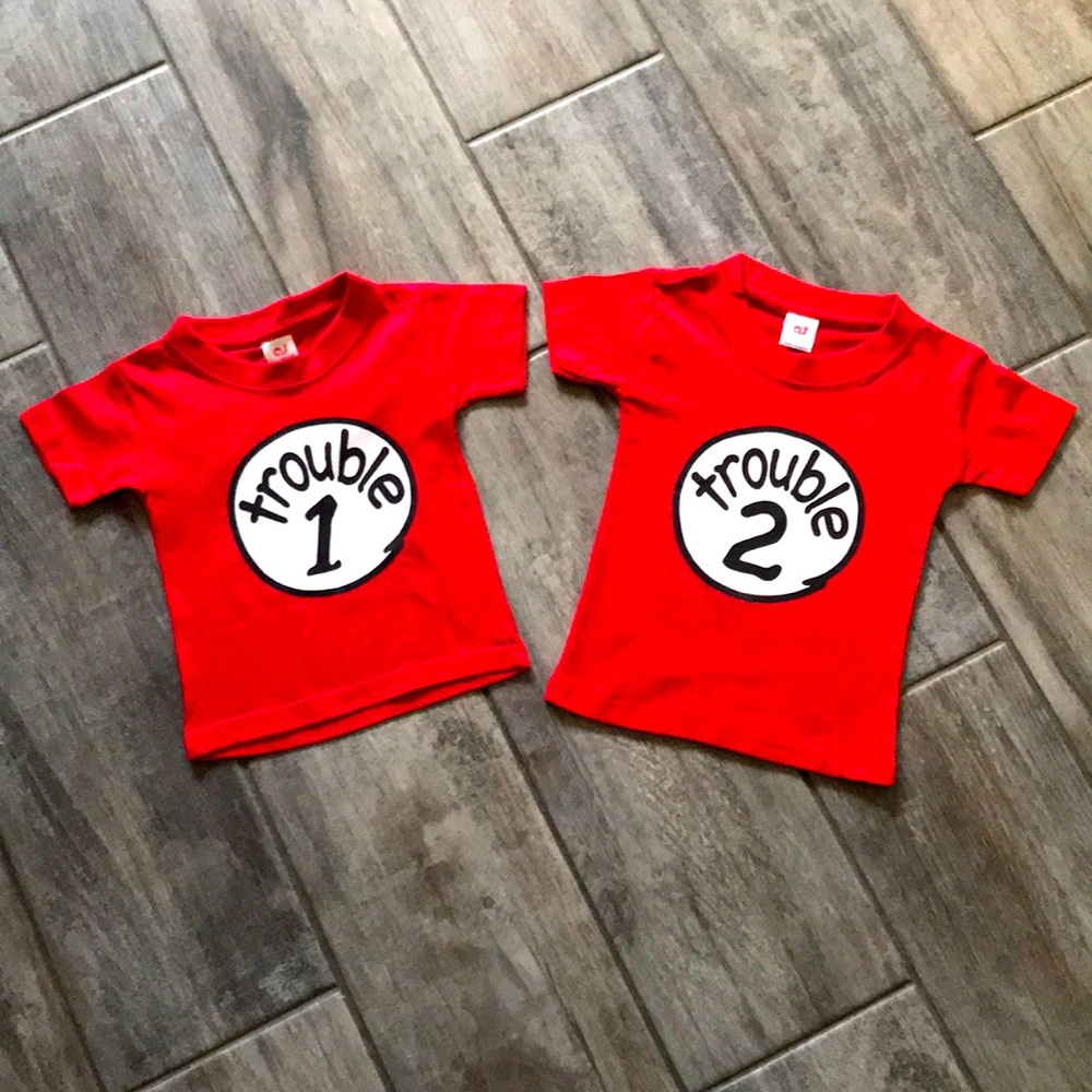 Trouble one and two shirts. NWOT